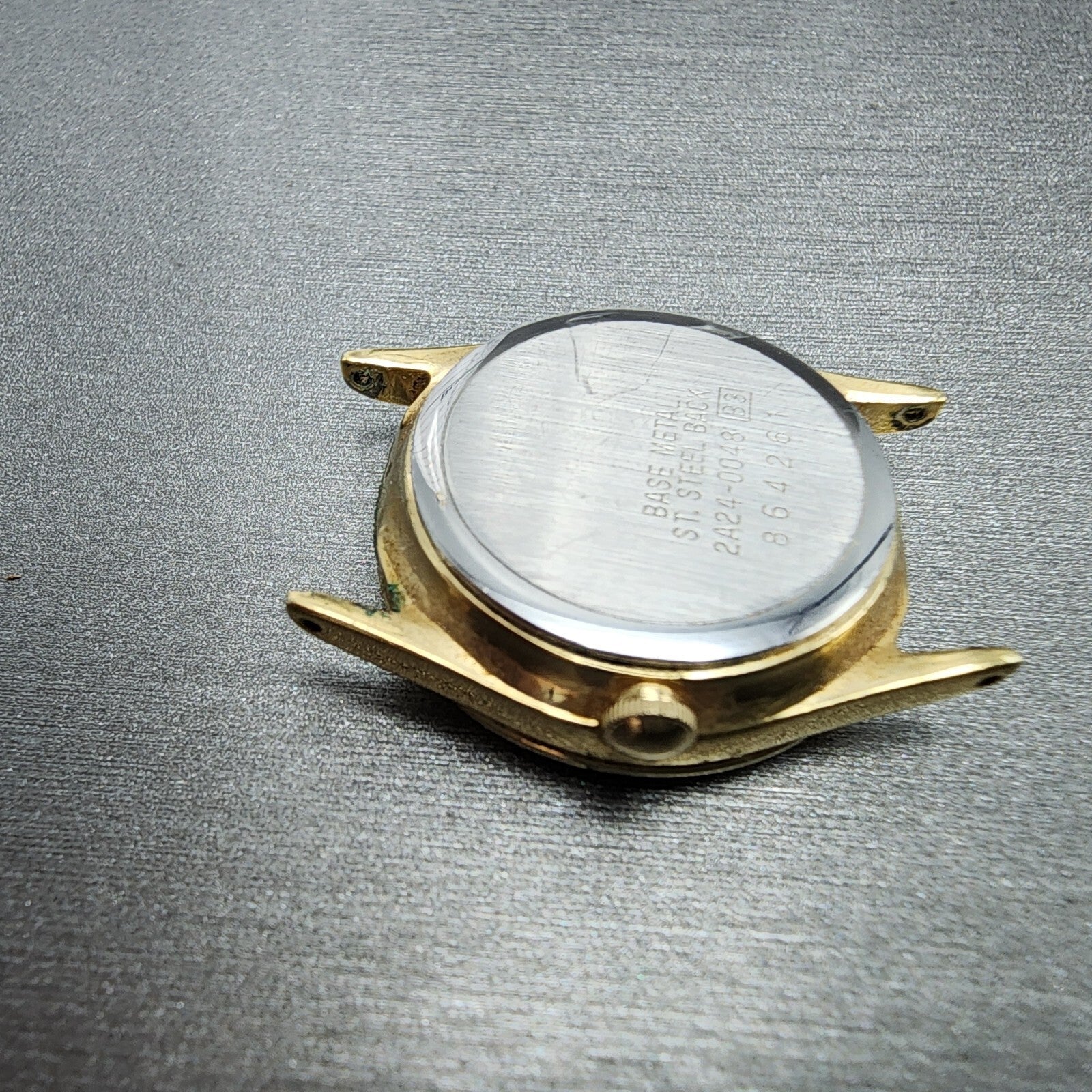 Seiko Moon Phase Watch Women 24mm White Dial Gold Tone Round 2A240048 PARTS9