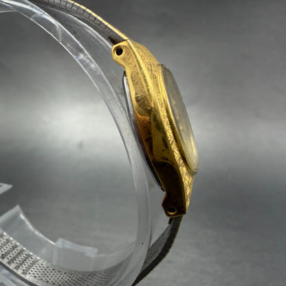 Citizen CQ Watch Women 17mm Champagne Dial Gold Tone Oval 3220-S02287 NewBattery3