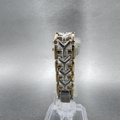 Yves Saint Laurent Watch Women 23mm Champagne Dial Tow Tone Octagon New Battery7