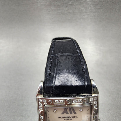 Raymond Weil Tango Tank Watch Women 24mm MOP Dial Steel Diamond New Battery4