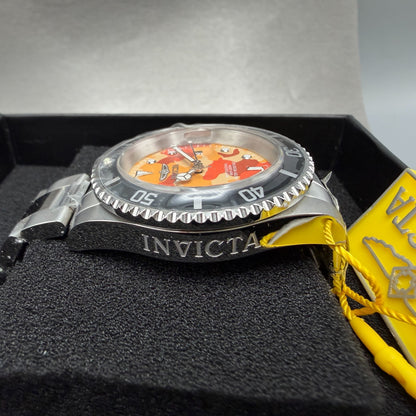Invicta Pro Diver Watch Men 40mm Orange Camo Dial Steel Date Round 485693