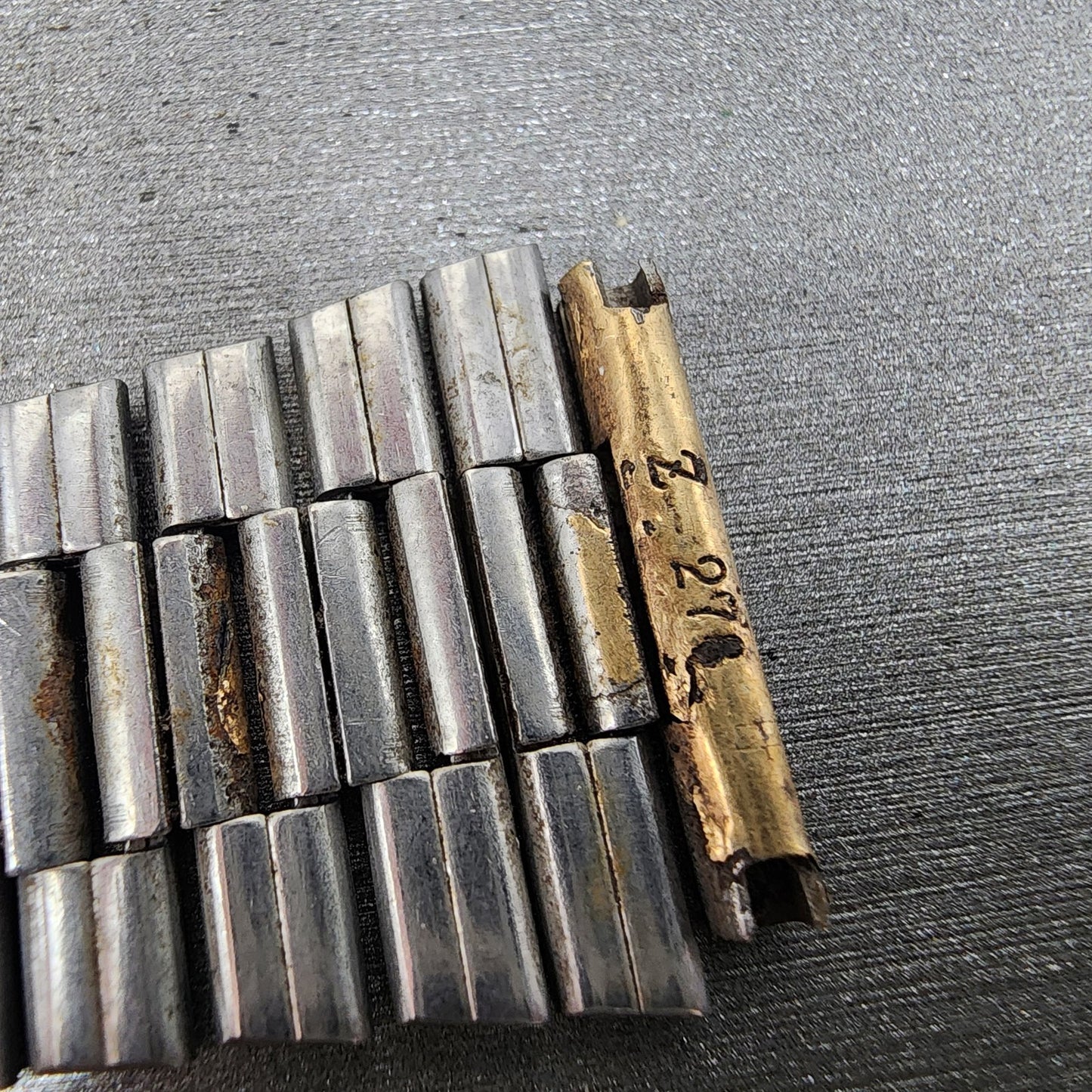 Seiko Bracelet 20mm Two Tone Stainless Steel Tri Folding Z271 End Links6