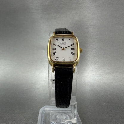 Seiko Watch Women 17mm White Dial Gold Tone Rectangle 2Y005A00 New Battery5