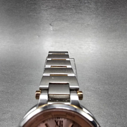 Citizen XC Watch Women 29mm Pink Dial Two Tone Date Atomic Solar Round PARTS5