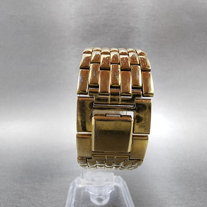 Citizen CQ Tank Watch Men 23mm Black Dial Gold Tone Rectangle New Battery