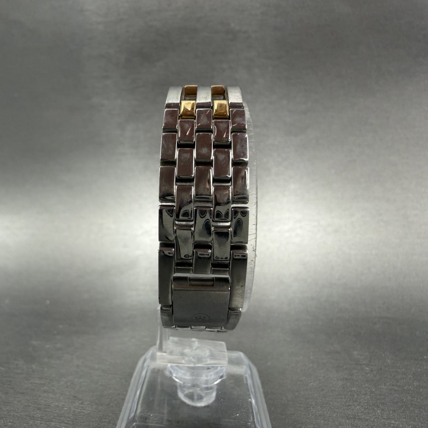 Movado Esperanza Tank Watch Women 14mm Black Dial Two Tone Rectangle New Batt AB7