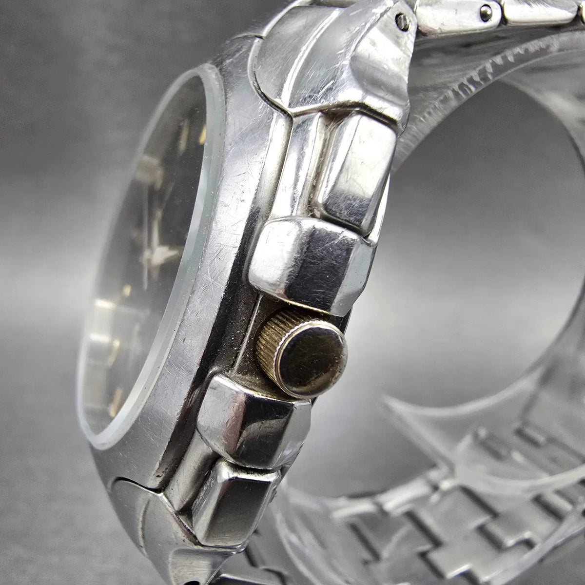 Citizen Eco-Drive Chronograph Watch Men 40mm Black Dial Steel Date H500 PARTS3