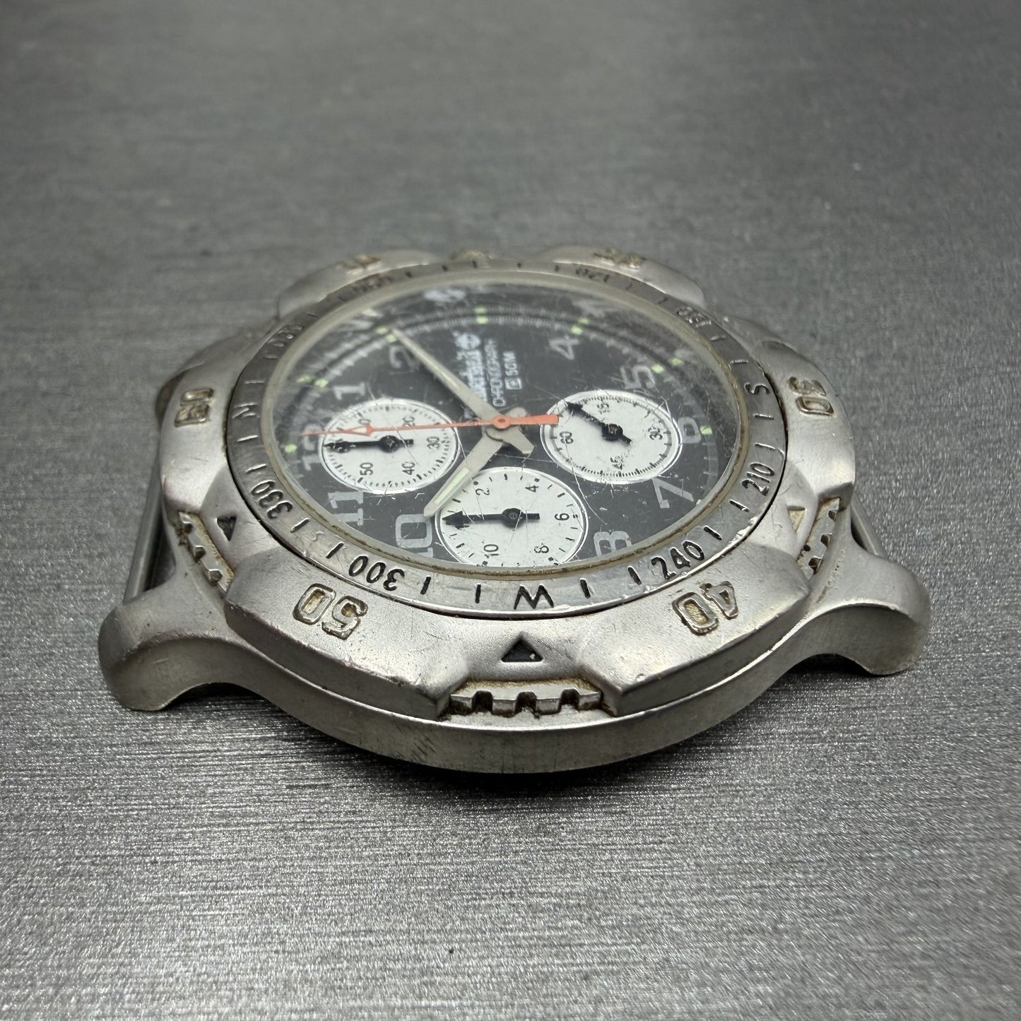 Timberland Chronograph Watch Men 41mm Gray Dial Silver Tone Round New Battery3