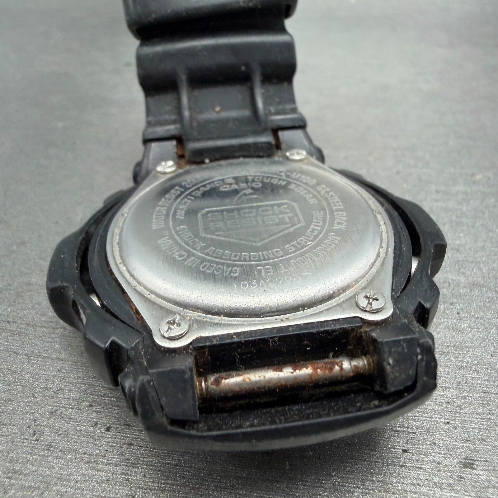 Casio G-Shock AWG-M100 Watch Men 49mm Gray Dial Black Tone Solar Works READ!!!7