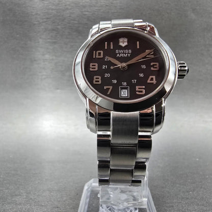 Victorinox Swiss Army Vivante Watch Women 28mm Black Dial Steel Date New Battery5