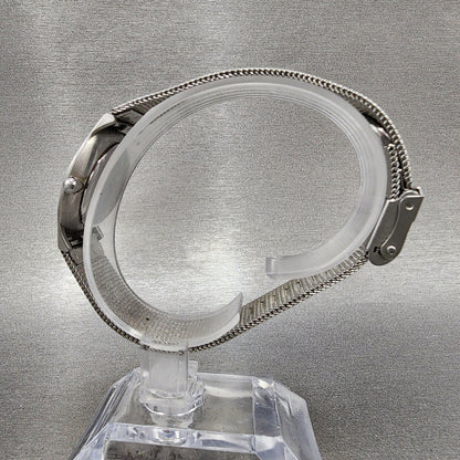 Skagen Watch Women 28mm Black Dial Stainless Steel Round Mesh Band New Battery6