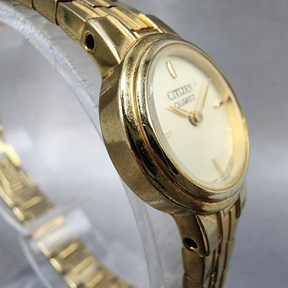 Citizen Watch Women 19mm Champagne Dial Gold Tone 5920S98594 New Battery3