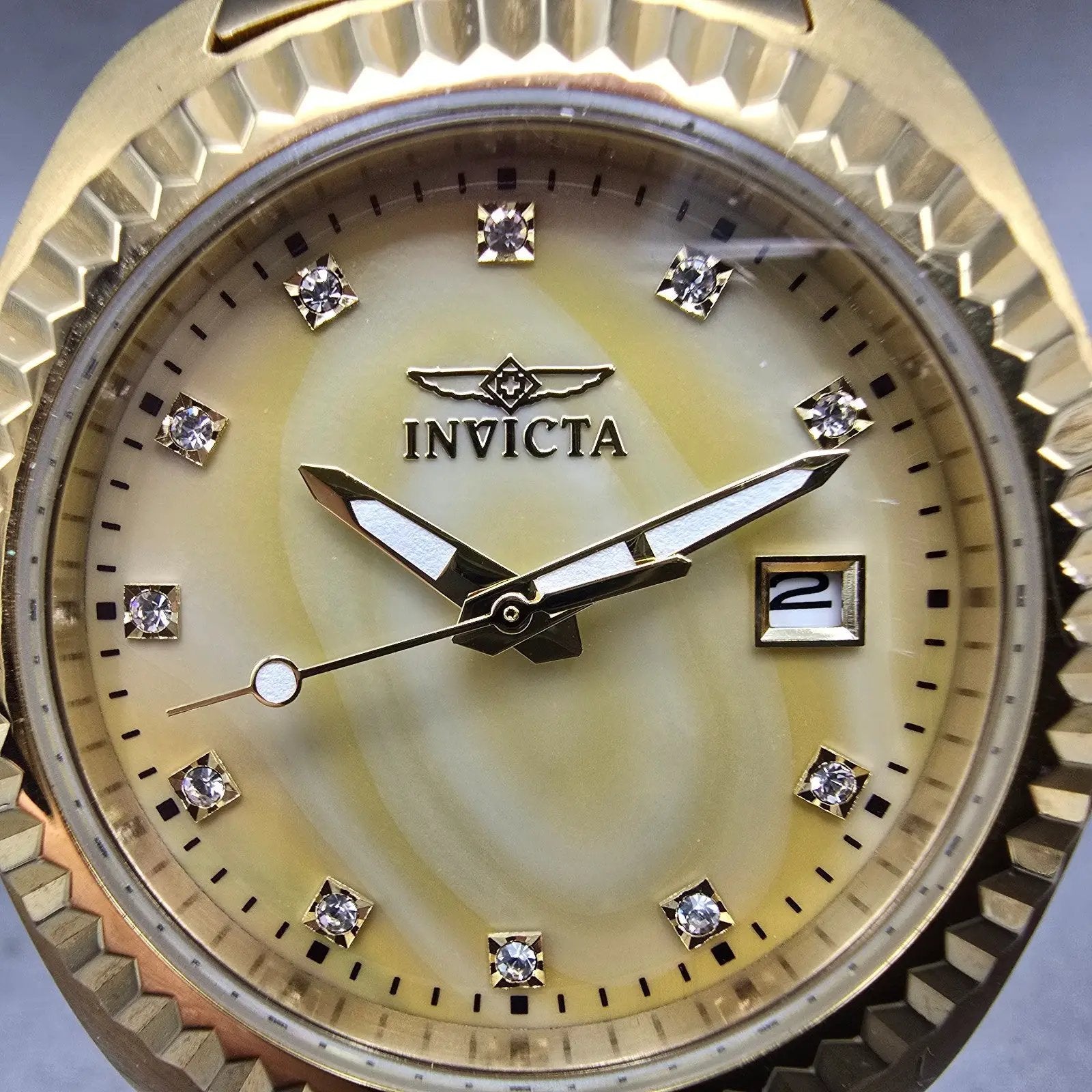 Invicta Specialty Watch Women 38mm MOP Dial Gold Tone Date 20352 New Battery1