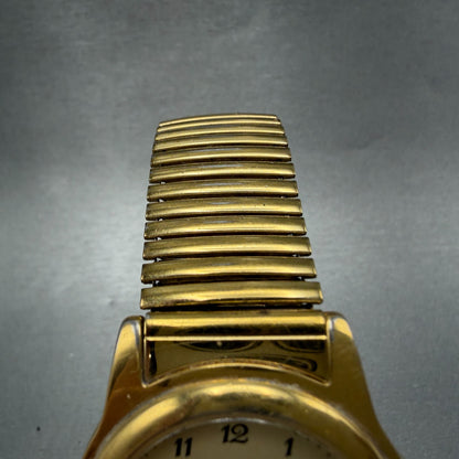 Bulova Watch Men 35mm Champagne Dial Gold Tone Daydate Round 97C27 New Battery4