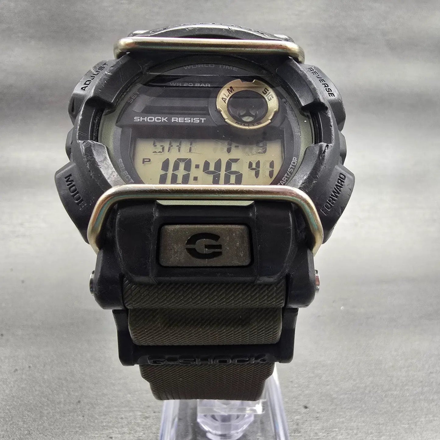 Casio G-Shock GD-400 Watch Men 48mm Black Green Chrono Alarm Digital New Battery5