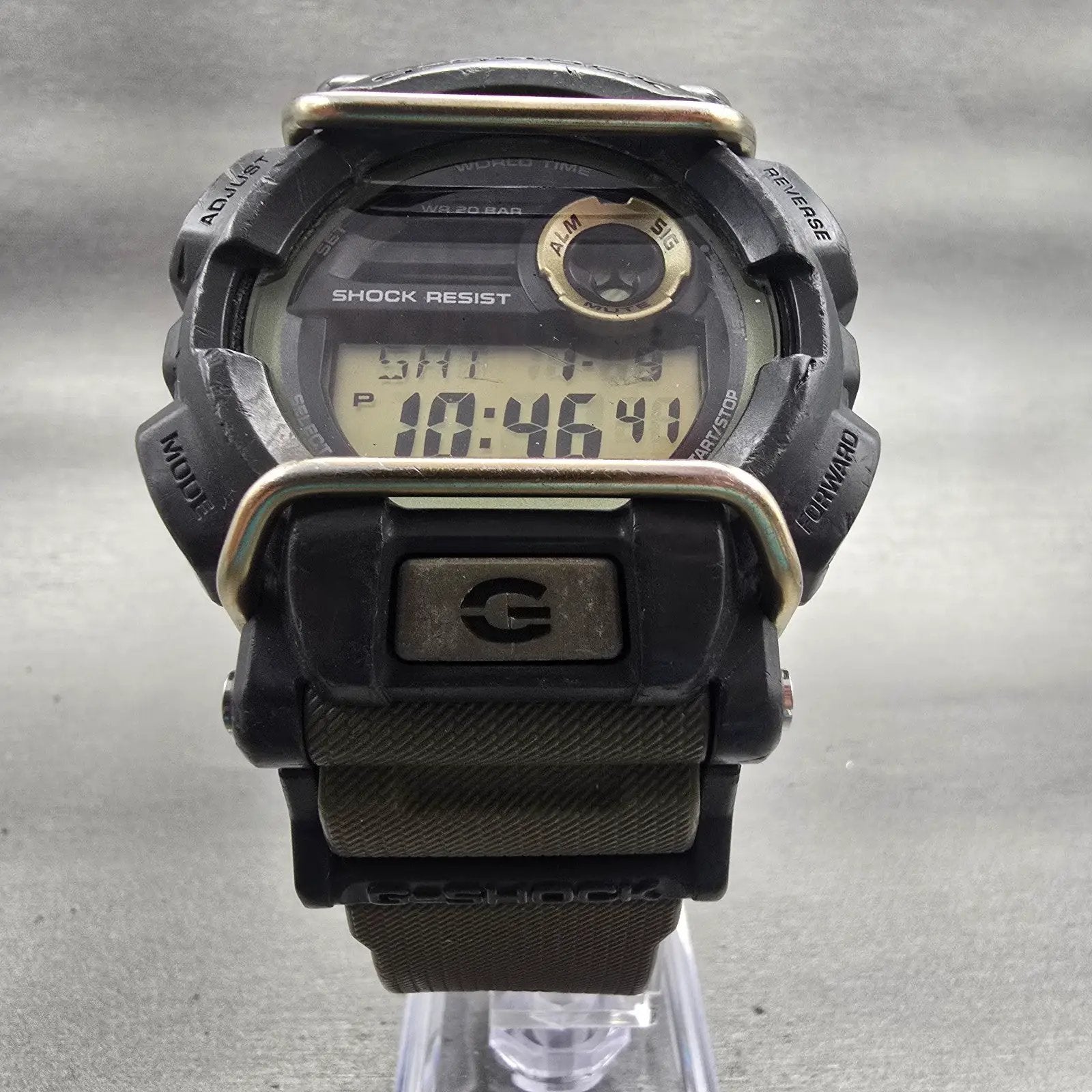 Casio G-Shock GD-400 Watch Men 48mm Black Green Chrono Alarm Digital New Battery5