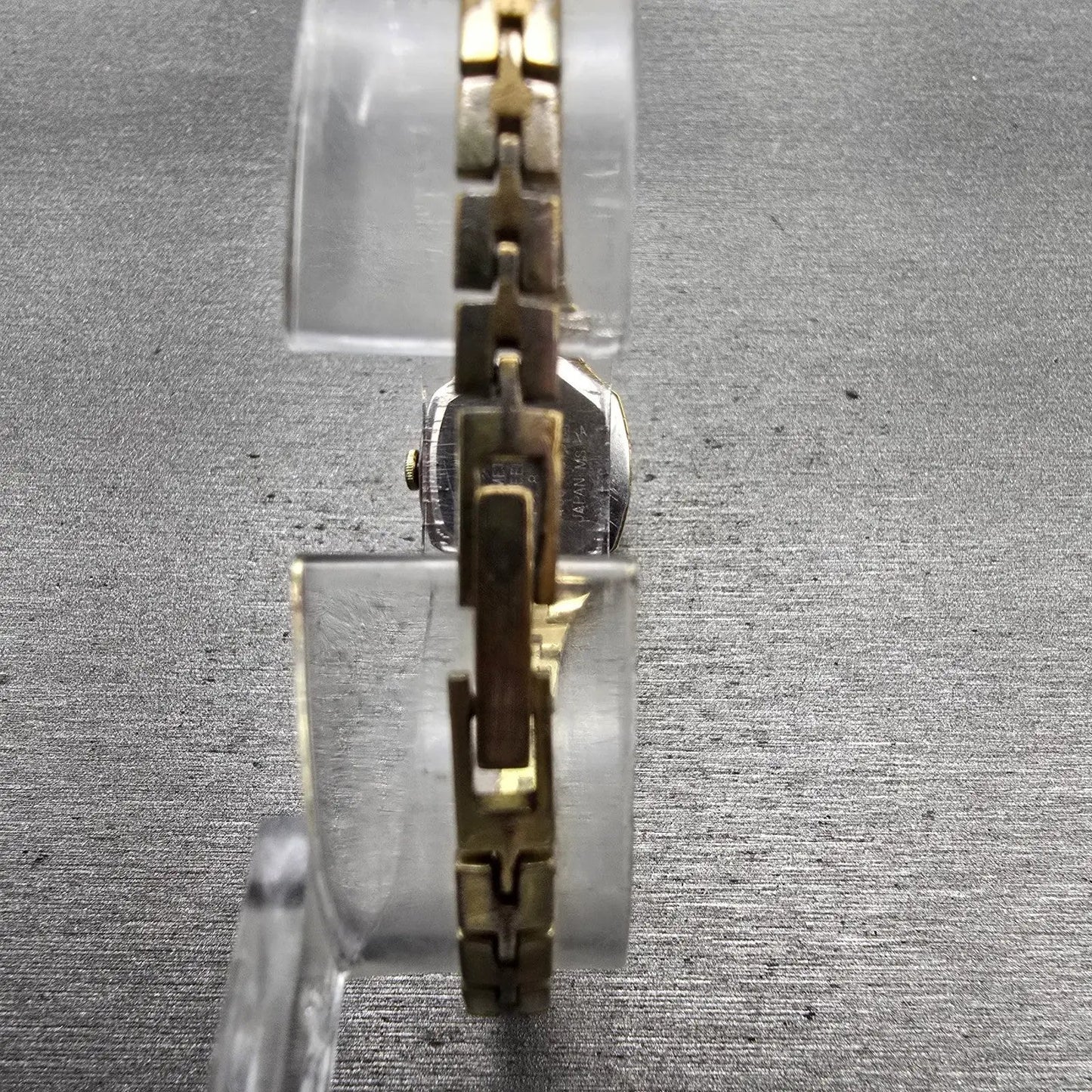 Seiko Watch Women 17mm Gold Dial Gold Tone Hexagon 1400-5319 New Battery Vintage7