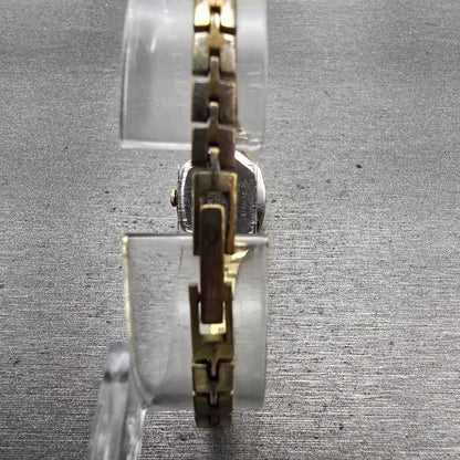 Seiko Watch Women 17mm Gold Dial Gold Tone Hexagon 1400-5319 New Battery Vintage7