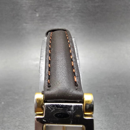 Bulova Tank Watch Women 18mm MOP Dial Two Tone Heart Rectangle 98T44 New Battery4