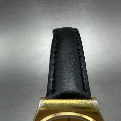 Seiko SQ Watch Men 31mm Champagne Dial Gold Tone Daydate 8223-7099 New Battery54