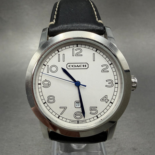 Coach Watch Men 38mm White Dial Steel Date Round CA.03.2.14.0325 PARTS0