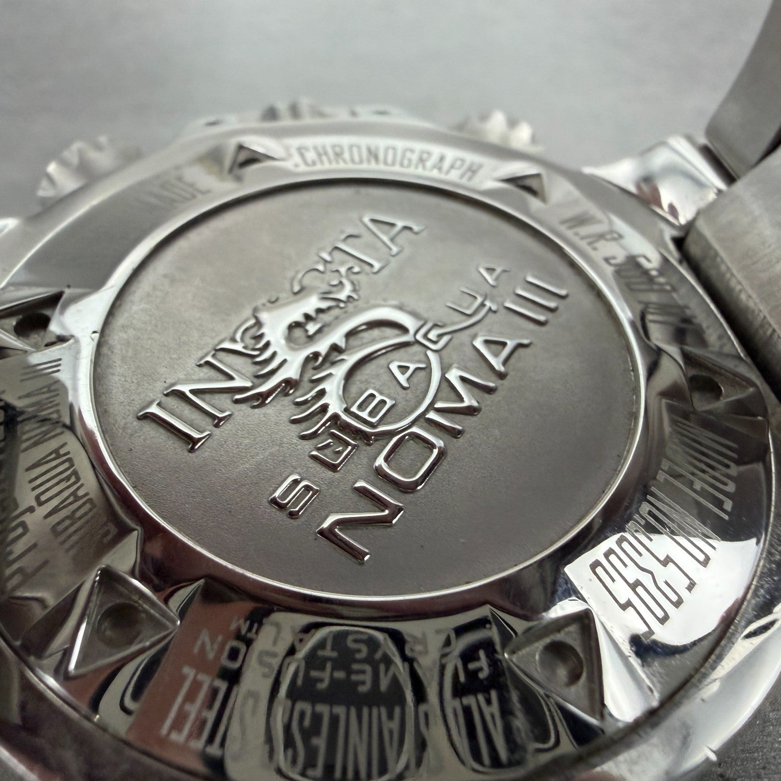 Invicta Subaqua Noma Chrono Watch Men 50mm Black Dial Steel Triple Calendar 53959
