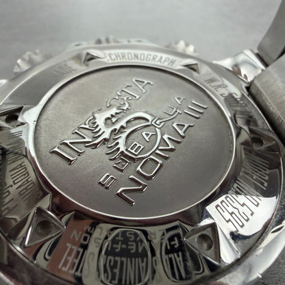 Invicta Subaqua Noma Chrono Watch Men 50mm Black Dial Steel Triple Calendar 53959