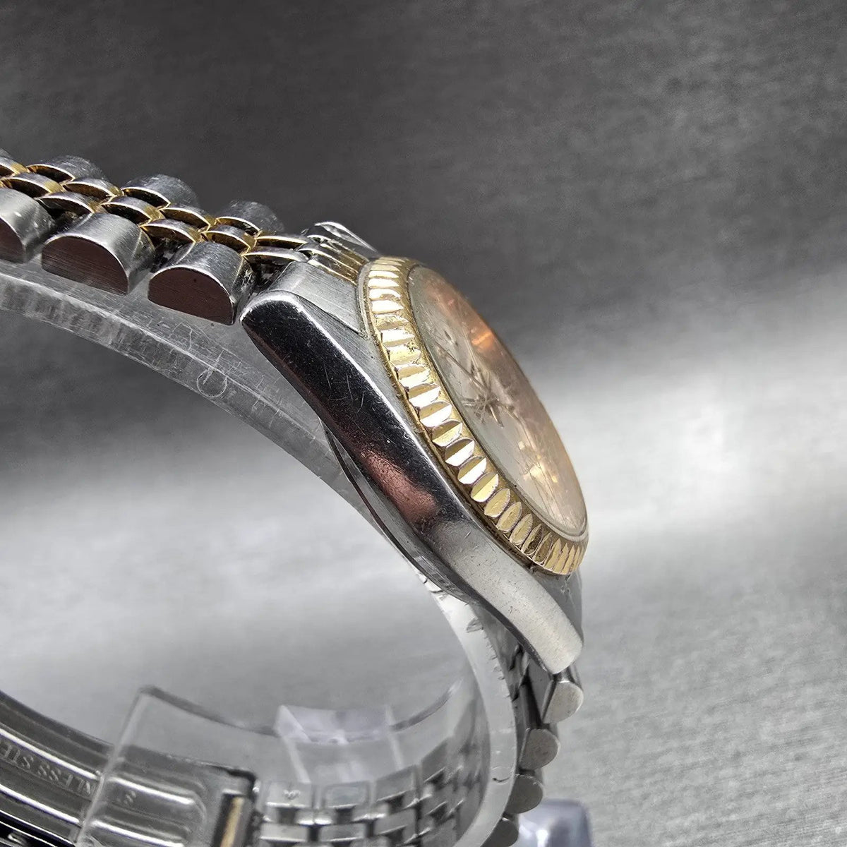 Seiko Watch Women 24mm Silver Dial Two Tone Daydate Round 7N83-0049 New Batt JP53