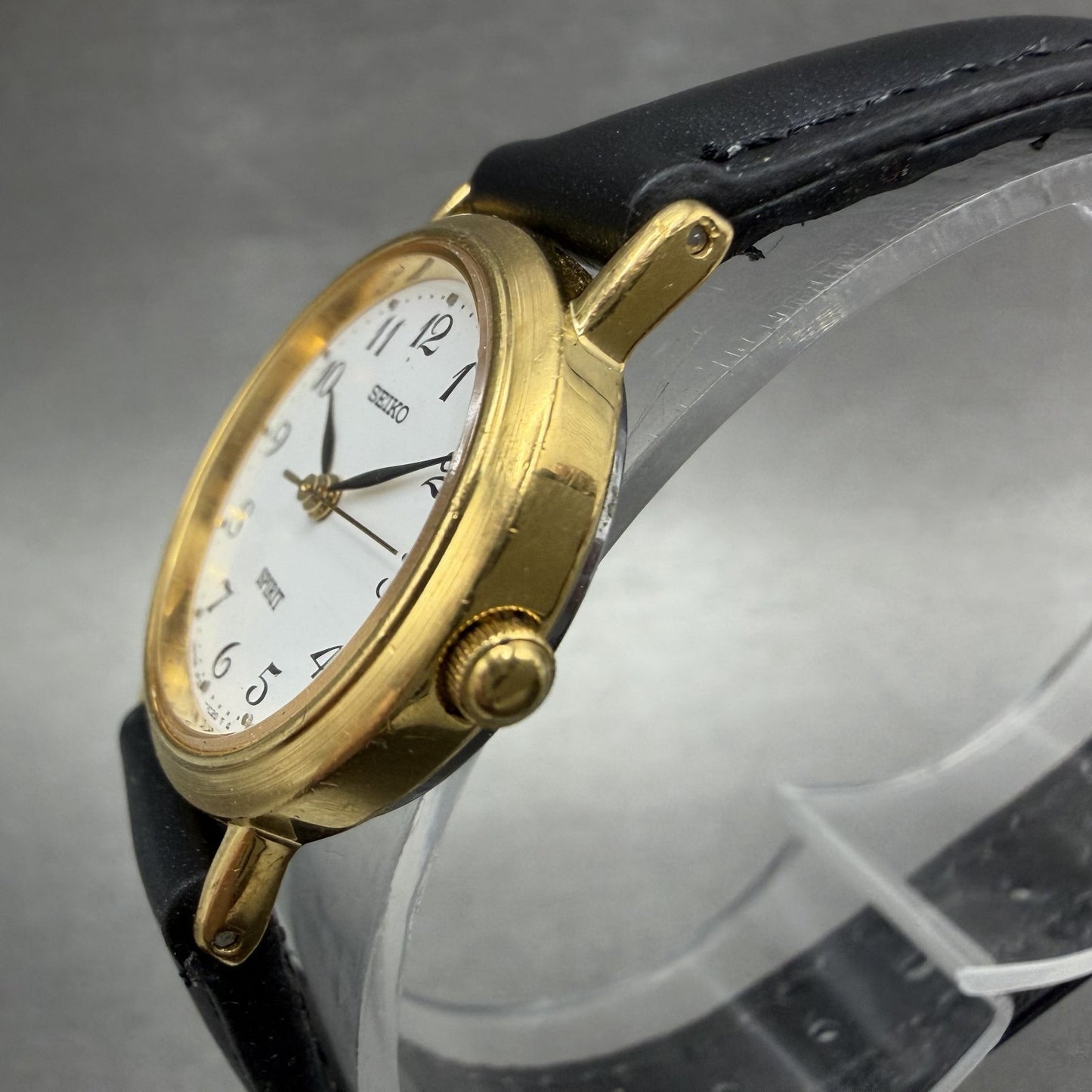 Seiko Spirit Watch Women 23mm White Dial Gold Tone Round 1F210H70 New Battery2