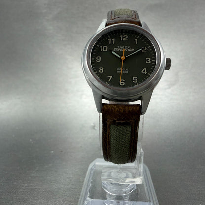 Timex Expedition Watch Women 26mm Green Dial Silver Tone Indiglo New Battery5