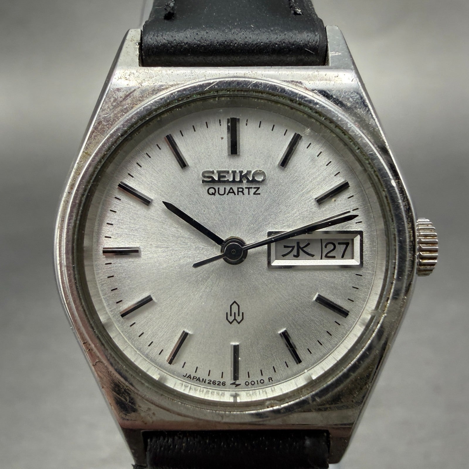 Seiko Watch Women 24mm Silver Dial Silver Tone Daydate 2626-0010 New Battery TG51