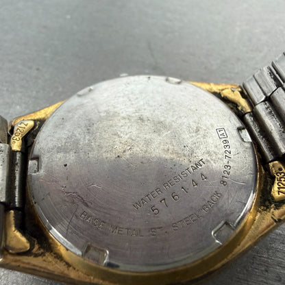 Seiko SQ Watch Men 35mm Cream Dial Gold Tone Daydate 8123-7239 PARTS10