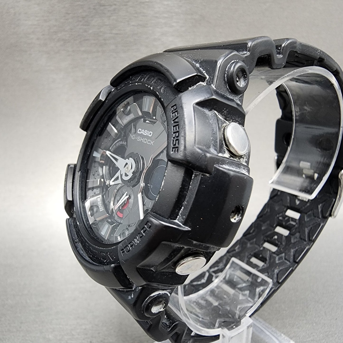 Casio GShock GA201 Watch Men 53mm Black Analog Digital Alarm Chrono New Batt2