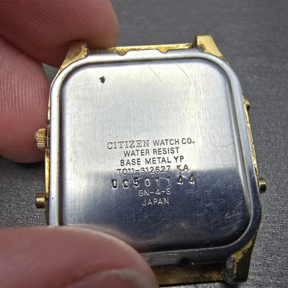 Citizen Analog Digital Watch Men 32mm Champagne Dial Gold Tone T011-312627 PARTS8