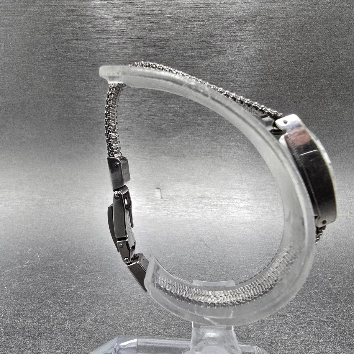 Seiko Watch Women 15mm Blue Dial Silver Tone Manual Wind Rectangle 11-7039 Runs8