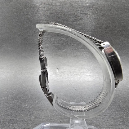 Seiko Watch Women 15mm Blue Dial Silver Tone Manual Wind Rectangle 11-7039 Runs8