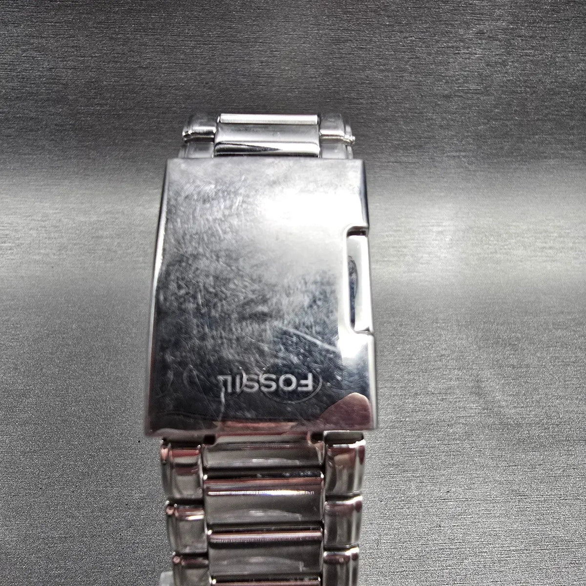 Fossil Arkitekt Tank Watch Men 29mm Silver Dial Silver Date PR-5266 New Battery7