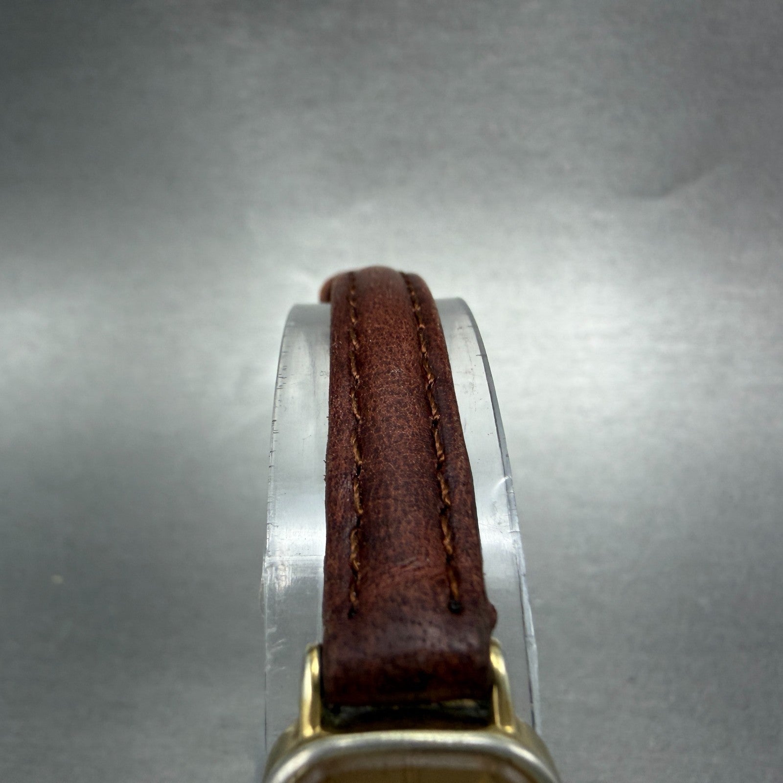 Seiko Watch Women 16mm Champagne Dial Gold Tone Rectangle 2C21-5139 New Battery4