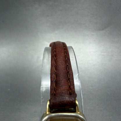 Seiko Watch Women 16mm Champagne Dial Gold Tone Rectangle 2C21-5139 New Battery4