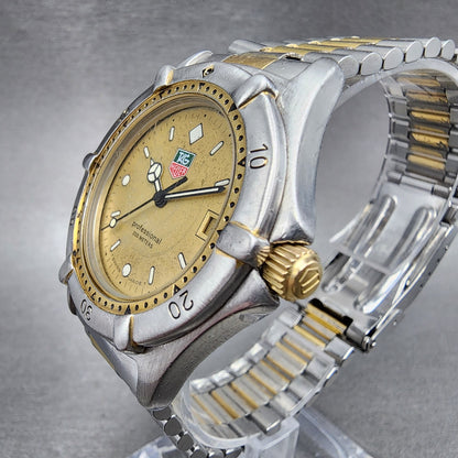 Tag Heuer Professional 200 Watch Men 37mm Gold Dial Two Tone Date Round New Batt2