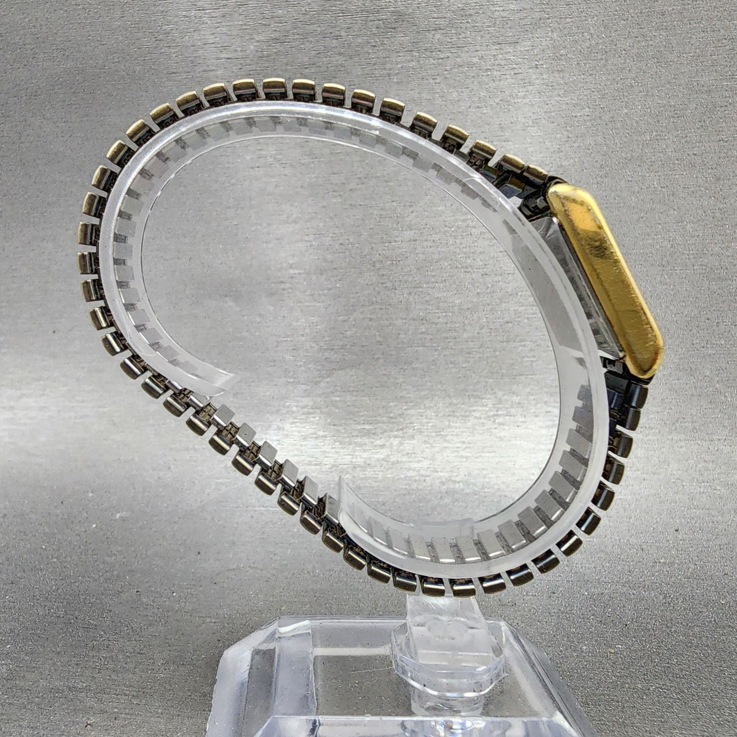 Seiko Tank Watch Women 19mm Brown Dial Gold Tone Rectangle 47003009 New Batt AB8