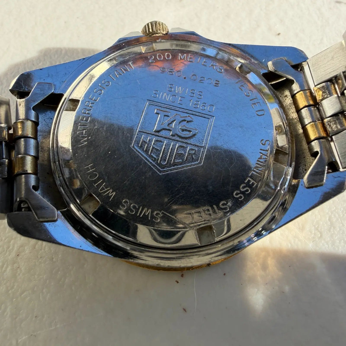Tag Heuer Professional 200 Watch Men 38mm Black Dial Two Tone Date 980.020B PART10