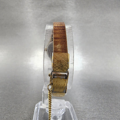 Seiko Watch Women 19mm Champagne Dial Gold Tone Octagon 2320-6810 New Battery