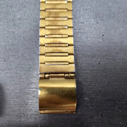 Seiko Bracelet 10mm Stainless Steel Gold Tone Vintage Japan Z4211