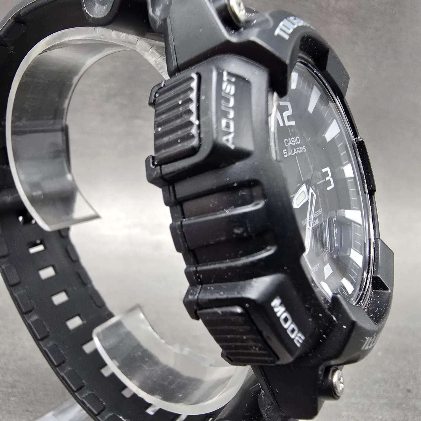 Casio AQ-S810W Watch Men 47mm Black Alarm Chronograph Analog Digital Solar Runs3
