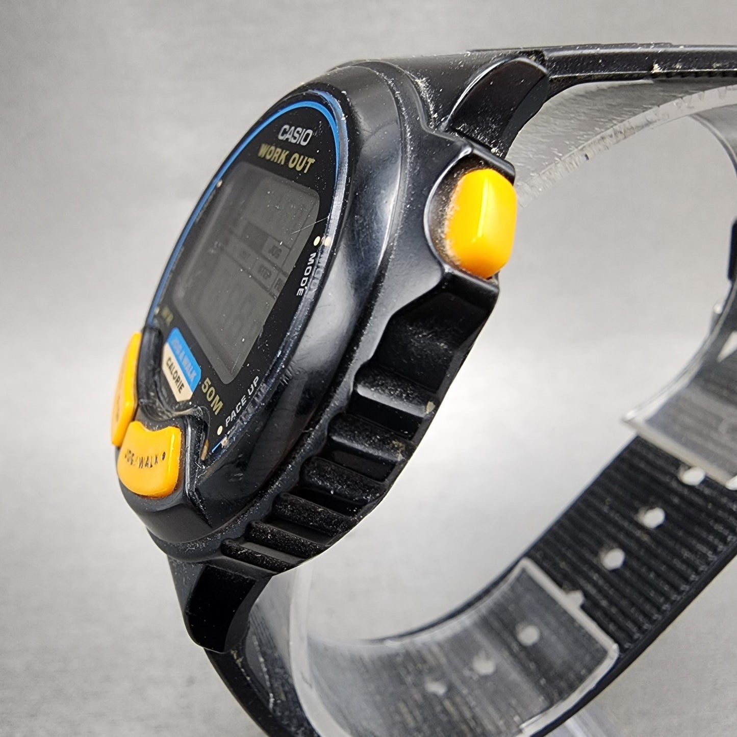 Casio Work Out JC10 Watch Men 41mm Digital Black Tone Alarm Chrono New BatteryA2