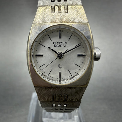 Citizen CQ Watch Women 18m Silver Dial Silver Tone Round 4-040457 New Battery VT1
