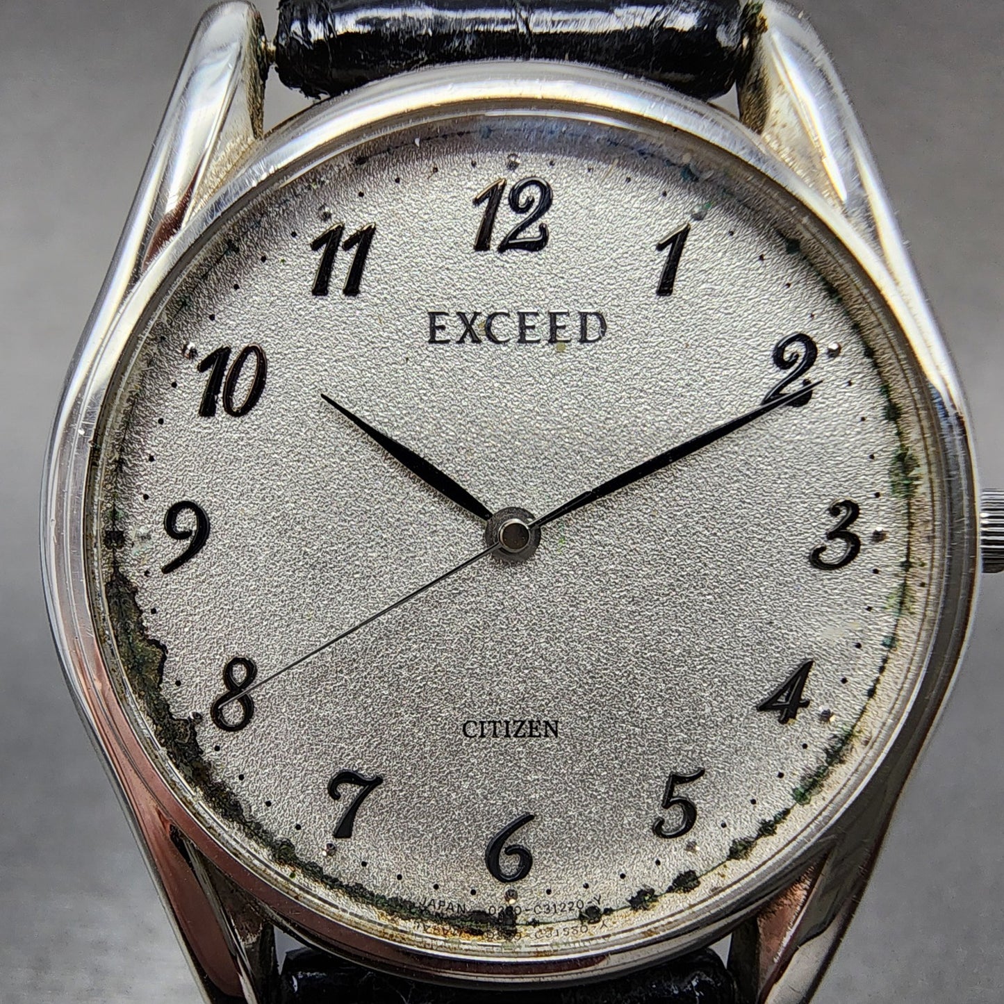 Citizen Exceed Watch Men 32mm Silver Dial Silver Tone 0330-C30811 New Battery
