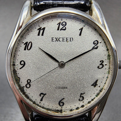 Citizen Exceed Watch Men 32mm Silver Dial Silver Tone 0330-C30811 New Battery
