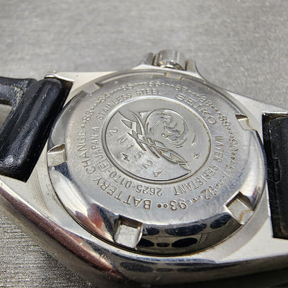 Seiko Dive Watch Women 34mm White Dial Silver Tone Date 26250170 PARTS7